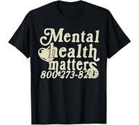 Shein Mental Health Matters Tee - 100% Cotton Black Soft Touch Unisex T-Shirt - Classic That Never Goes Out of Fashion
