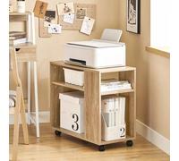 Shein Mesa Auxiliar con 2 Estantes Consola Mesita de Noche con Ruedas Mesa Blanca Mesita 70 x 35 x 60 cm FBT34-W ES Mesa de Consola mesa de corredor Mesa Au