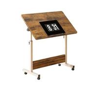 Shein Mesa auxiliar Vasagle con 4 ruedas bloqueables para cama, sofá, escritorio de pie o sentado, mini escritorio, para oficina y dormitorio, 80 x 40 x 87