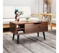 Shein Mesa de centro con tapa elevable y compartimento oculto, estante regulable, 80 x 40 x 61,5 cm - de GeoTower -