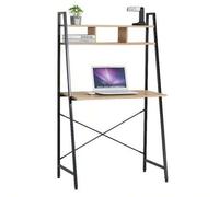 Shein Mesa Escritorio Ordenador Simply con Estante Oficina Moderno Roble Cambrian Negro 3 Huecos 86x142x46 cm Mueble Oficina Mesa Trabajo muebles Oficina De