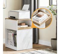 Shein Mesa para impresora con ruedas SoBuy, archivador, mesa para impresora, soporte para impresora, contenedor móvil, armario de almacenamiento para oficin