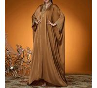 Shein Mgiacy-Pop, Nuevo Llegado, Señora, Color Liso, Tejido, Técnica de Bordado con Cuentas, Burka Árabe, Vestido de Fiesta, Vestido de Invitada de Boda