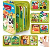 Shein Mi primer libro de la granja - Tablero ocupado con temas de granja vibrantes para jóvenes, incluye animales, herramientas, clima y talla grande, perfe