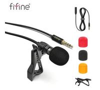 Shein Micrófono de solapa Lavalier compatible con iPhone Smartphone PC Computer, Kit de micrófono de condensador Mini Clip-On 3.5mm para grabación de video,