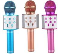 Shein Microfono Inalámbrico Karaoke Bluetooth 858 + Altavoz, Modo Eco Negro, Rosa Gold, Azul, Dorado Envío 24H - Nuevo