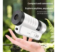 Shein Microscopio portátil de mano mini con luz LED, juguete de role playing para niños - Aumento de 60X-200X, ideal para exploración al aire libre y divers