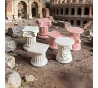 Shein Mini Candelabro de Columna Romana Retro Europea, Accesorio de Escultura de Casa de Muñecas DIY Hecho a Mano, Mini Modelo en Miniatura Ornamento de Esc
