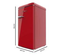 Shein Mini Frigorífico Retro Cecotec Bolero CoolMarket TT Origin 103 Red, Gran Capacidad 45L para Conservación de Bebidas y Alimentos, Incluye Icebox para H