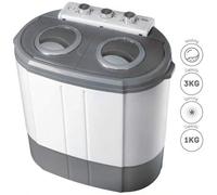 Shein Mini Lavadora Centrifugadora Portátil, ✅Envíos 24/48h✅, 3Kg Lavado, 2 Compartimentos, Programa Lavado 15m, Briebe, BRI-WM1140, Blanco/Gris, 190 W