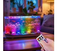 Shein Mini luz subacuática con control remoto rotativo, lámpara de vela LED RGB con cambio de color impermeable, adecuada para coche, piscina, estanque, jar