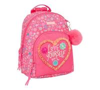 Shein Mini Mochila Safta "Feeling" Mini Mochila Glowlab Amazing Diseño Pequeño y Ligero | Mini Mochila Glowlab Amazing Dos Compartimentos con Cierre de Cre