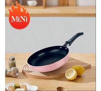 Shein Mini sartén antiadherente de aluminio de 16 cm, ligera y de calentamiento rápido, adecuada para cocinar una sola ración en estufa de gas