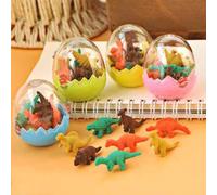 Shein Mini Set de borrador de huevo de dinosaurio, papelería de dibujos animados para niños, borrador de animales al por mayor