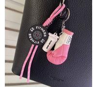 Shein Mini set de fitness con mancuerna y guantes de boxeo, cuerda trenzada, llavero y dijes para mochilas, un regalo perfecto para entusiastas del fitness,