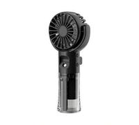 Shein Mini Ventilador de Mano Klack F4 con Pulverizador de Agua, Recargable por USB - Negro - Envío desde España