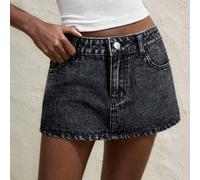 Shein Minifalda vaquera para mujer, estilo Y2K, ropa para conciertos musicales, ropa de calle para volver al colegio, otoño, Navidad