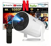 Shein Miniproyector Portátil 2026 Android 14, Compatible con 4K UHD 600 ANSI Lúmenes, Ángulo de Proyección 180°, Enfoque Automático y Corrección Trapezoidal