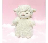 Shein MINISO Oveja Cálida - Muñeco de peluche blanco de pie, suave y esponjoso como las nubes, color blanco cálido con un filtro acogedor, sonrisa con ojos