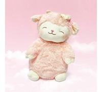 Shein MINISO Serie Cálida de Ovejas - Muñeco de Peluche de Oveja de Flor de Cerezo de Pie, Suave como las Nubes, Blanco Cálido, Con Filtro Cómodo, Ojos Cerr