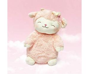 Shein MINISO Serie Cálida de Ovejas - Muñeco de Peluche de Oveja de Flor de Cerezo de Pie, Suave como las Nubes, Blanco Cálido, Con Filtro Cómodo, Ojos Cerr