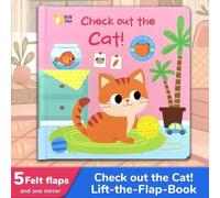 Shein ¡Mira al gato! Libro interactivo sensorial para bebés, juguetes Montessori, libro de actividades con hojas de fieltro de gran tamaño, libro interactiv