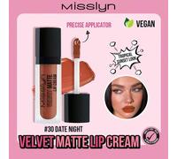 Shein MISSLYN 1 pieza Lápiz labial mate de terciopelo, Lápiz labial líquido ligero y de larga duración, Color mate de alta pigmentación, Textura cremosa sed