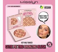 Shein MISSLYN-Cutie Pie Rubor de 3 colores, fácil de mezclar, brillo natural mate, de larga duración, polvo de rubor ligero y suave, crea un aspecto de maqu