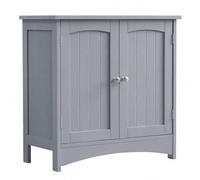 Shein Mobile Sottolavabo per Bagno, Mobiletto da Bagno, Mobile Sottolavandino con 2, Ripiano Regolabile, Capiente, Stile Country, 30 x 60 x 60 cm, Grigio Mi