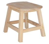 Shein MOBILIARIO & DECORACIÓN Taburete OVAL grande fabricado en madera, acabado SIN barniz, 36x29x30 cm. Envio gratis en 24/48h