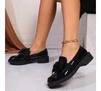 Shein Mocassins Plats Femme Noir Classique Semelle Comfort, pour Bureau/Date/Voyage, Collection Automne-Hiver 2025 - Parfait pour Noël/Fêtes/Cadeau Élégant