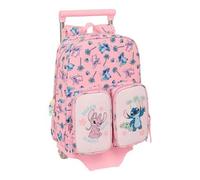 Shein Mochila 185+Carro 705 Stitch "Beach" Compartimento Principal Espacioso y Bolsillos Pequeños - Mochila 185+Carro 705 Stitch "Beach" Asas Acolchadas Aju