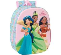 Shein Mochila 3D Princesas Disney Infantil - Mochila Escolar Con Relieve Para Niños y Niñas - Mochila Con Diseño Divertido y Original, Cómoda y Segura⚫ Enví