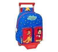 Shein Mochila 609+Carro 705 Mickey Mouse "Good Day" Compartimento Principal Espacioso y Bolsillos Pequeños - Mochila 609+Carro 705 Mickey Mouse "Good Day" A