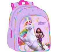 Shein Mochila Adaptable a Carro Unicorn Academy Con Espalada Acolchada y Transpirable - Mochila Escolar Con Tirantes Ajustables y Asa Superior, Compartiment