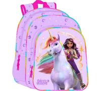 Shein Mochila Adaptable a Carro Unicorn Academy Con Espalada Acolchada y Transpirable - Mochila Escolar Con Tirantes Ajustables y Asa Superior, Compartiment