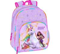 Shein Mochila Adaptable a Carro Unicorn Academy Con Espalada Acolchada y Transpirable - Mochila Escolar Con Tirantes Ajustables y Asa Superior, Compartiment