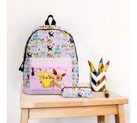 Shein Mochila autorizada de la serie Pokémon Pikachu, que incluye mochila y estuche para lápices