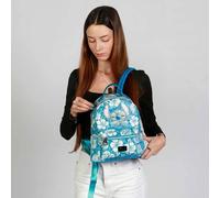 Shein Mochila azul de Lilo y Stitch de Disney Aloha City de moda, 25x29x16 cm