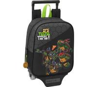 Shein Mochila Con Carro 805 Tortugas Ninja - Mochila Escolar Licencia Oficial - Diseño Ergonómico - Amplio Espacio De Almacenamiento - Bolsillos Multifuncio