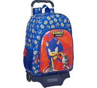 Shein Mochila Con Carro 905 Sonic "prime" - Mochila Escolar Licencia Oficial - Diseño Ergonómico - Amplio Espacio De Almacenamiento - Bolsillos Multifuncion