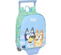 Shein Mochila Con Carro de Bluey - Trolley Infantil Con Asa Telescópica Ajustable y Mango Ergonómico - Mochila Con Compartimentos Amplios y Organizadores In