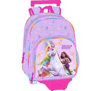 Shein Mochila Con Carro Unicorn Academy - Trolley Infantil Con Asa Telescópica Ajustable y Mango Ergonómico - Mochila Con Compartimentos Amplios y Organizad