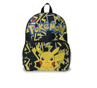 Shein Mochila con impresión 3D de dibujos animados Pokémon, mochila escolar de poliéster de gran capacidad, cómoda y alivia la carga, mochila de estudiante,