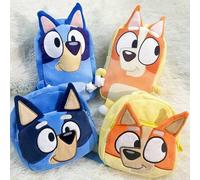 Shein Mochila de Bluey Bingo - Mochila ajustable con diseño de personaje de dibujos animados, adecuada para la escuela, viajes y uso diario, ligera y durade