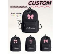 Shein Mochila de fitness personalizada, se puede personalizar con nombre o saludos festivos. Nueva mochila escolar de otoño e invierno, casual y versátil co