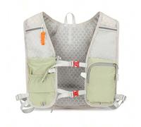 Shein Mochila de hidratación ligera y reflectante para ciclismo, fitness y running, unisex, con correas ajustables, múltiples bolsillos y diseño plegable y