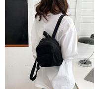 Shein Mochila de mujer nueva de unicolor de terciopelo acanalado con estampado de leopardo de moda, estilo deportivo y casual versátil, apropiada para viaje