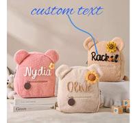 Shein Mochila de peluche personalizada para niños pequeños, mochila con nombre personalizado bordado, mochila infantil bordada, mochila para niños pequeños