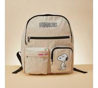 Shein Mochila de Snoopy color blanco roto, de material de nailon, diseño de gran capacidad, con múltiples compartimientos internos para un fácil acceso, ide
